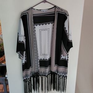 Sweet Rain Fringed Cover- up